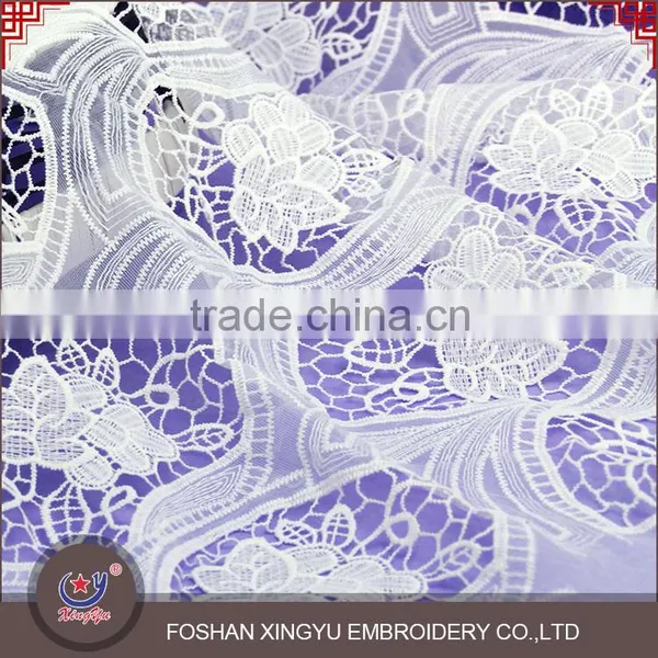Woman Garment Accessories Transparent Micro Fiber Polyester White 130-135cm Width Mesh Lace Fabric photo-3