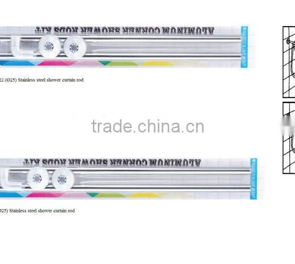 Shower Curtain Pole Stainless Steel Shower Rod SS304 Shower Curtain (8019-1) photo-3