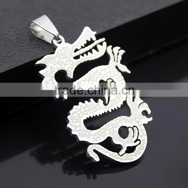 Scaly Dragon of Hollow Stainless Steel Jewelry Necklace photo-2