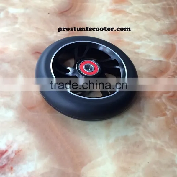 110 mm Black Scooter Wheels With Black Metal Core for Apex Scooters photo-2