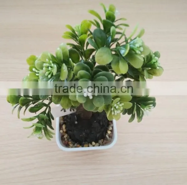 Outdoor Bonsai Rose Blossom Tree,Plastic Potted Minidecorative Artificial Bonsai photo-4