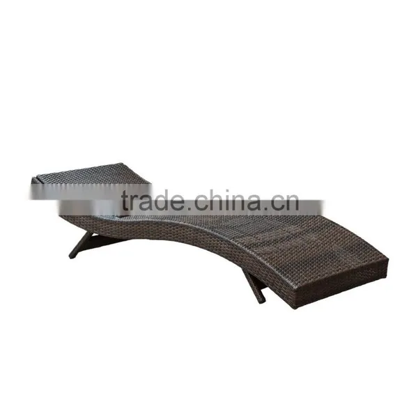 Rattan Outdoor Deck Chair Beach Wicker Lounge Chair Rattan Deck Chair photo-6