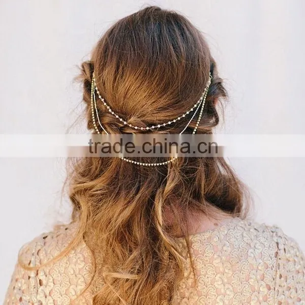 Wholesale Hot Selling Fashion Jewelry Hair Head Beading Chain photo-2