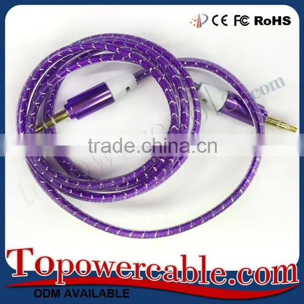 2016 New Premium 3.5mm Auxiliary to Stereo Audio Cable With Metal Shell photo-2