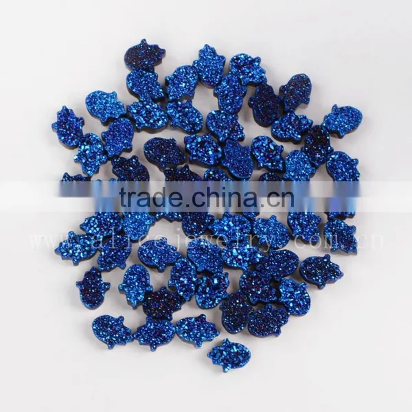 AAA Top Quality Hamsa Shape Agate Druzy Stones Beads Cabochon Wholesale photo-4