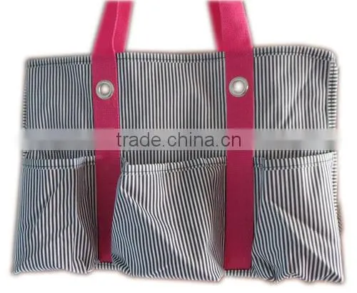 Utility Tote Bag With Pink Shoulder Straps photo-2