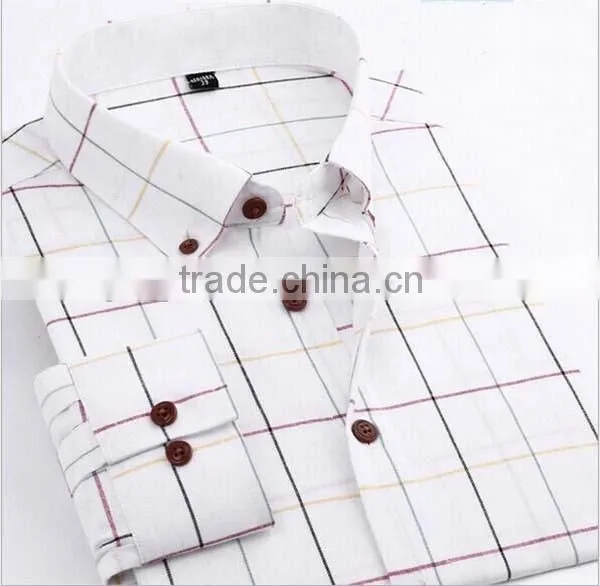 Wholesale Custom Dress Shirts for Men Plaid Fancy Shirts photo-5