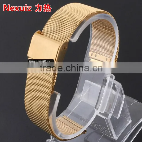 Milanese Classic Buckle Stainless Steel Watchband 24mm photo-6