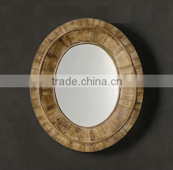 Oval Wood Mirror