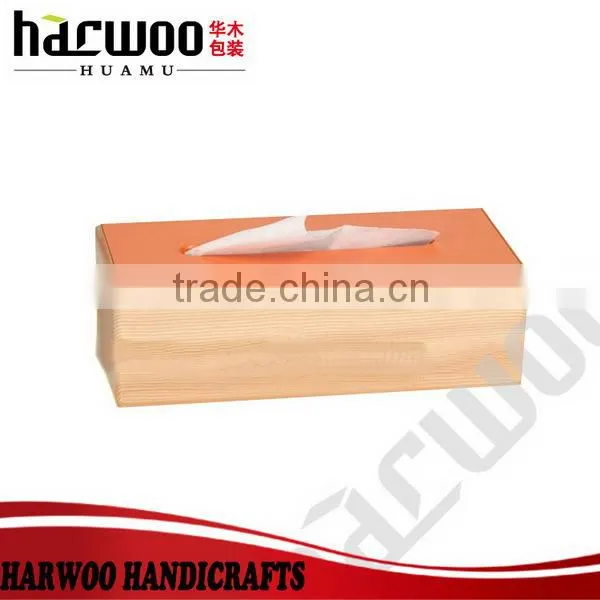 2016 Newest Fashion Small Rectangle Tissue Box/Brown Leather Tissue Box With Stitching photo-6