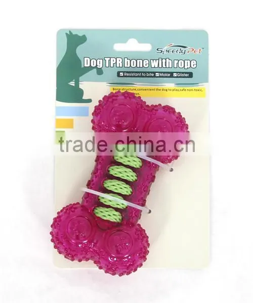 New Design TPR Bone Toy With Rope Blue Dog Toy photo-5