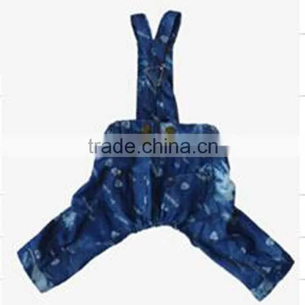 Dog Jumpsuits Deep Blue Denim Trousers photo-2