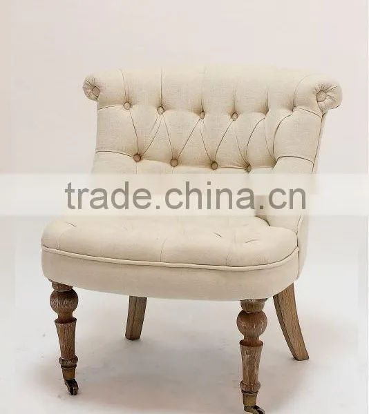 Button Back Fabric Sofa (KY-3168-OAK)