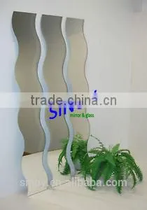 High Quality Wave Silver Mirror Glass For Home Decoration in Customer Size photo-4