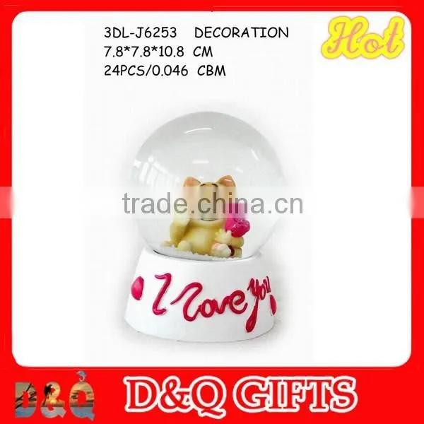 Custom Home Decoration Craft 45mm Christmas Mini Cats Snow Globe photo-3