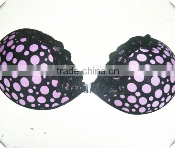Uplift Front Closure Sponge Bras Cute Lingerie With Dotted photo-2