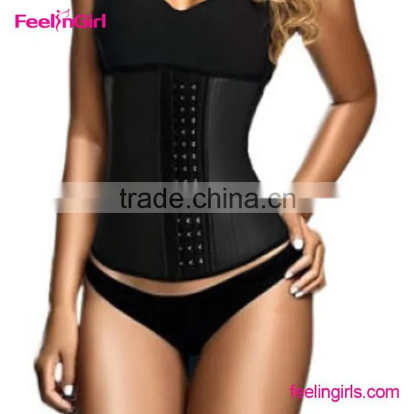 Black 3Hooks Strap Colombian Latex Waist Cincher Quality Choice photo-3