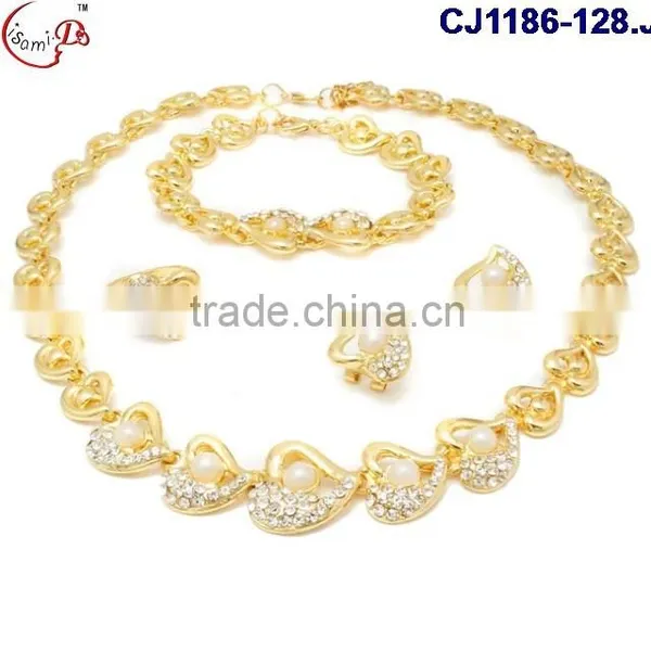 CJ1186-22 China Supplier Latest Design Top Grade Quality 18k African Jewelry Sets Dubai photo-2