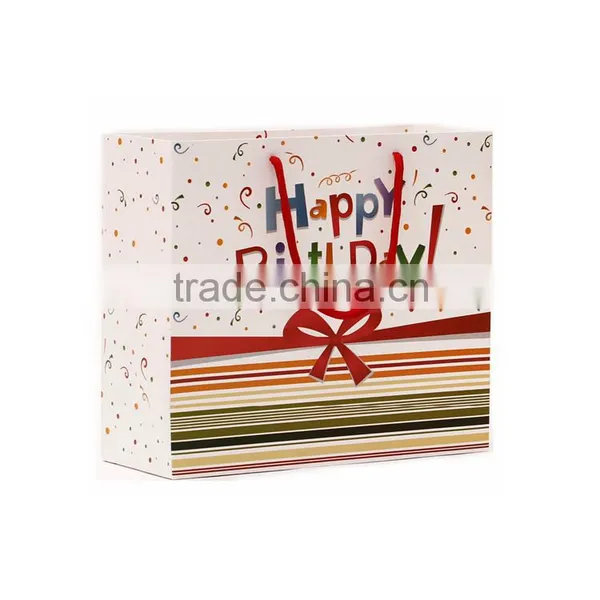 High Quality Cotton Handle Fancy Printed Paper Gift Bag photo-3