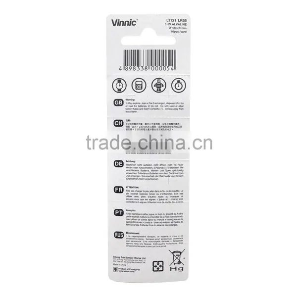 L1121 Lr55 Watch Battery Ag8 Primary Button Cell photo-4