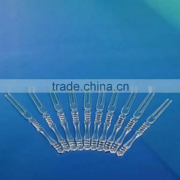 Cheap 4 Inch Eco-friendly Disposable Transparent Plastic Bamboo Design Fruit Forks Bulk Production Quality Choice photo-4