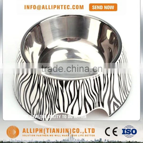 Zebra Dog Dual Bowl Melamine Pet Bowl photo-2