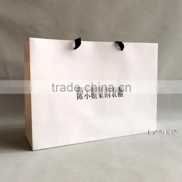 Recyclable White Paper Shopping Bag With Handles photo-3