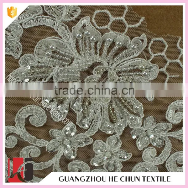 HC-2018-1 Hechun Ladies Fashion 3D White Guipure Lace Bridal Trim photo-4