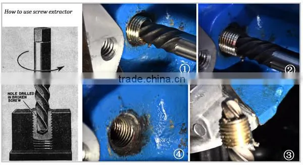High Quality 8 Pieces Coarse Thread Screw Extractor Set Threading Tool Set photo-6