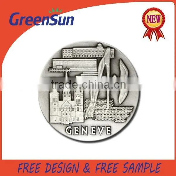 Antique Silver Plated Plain Metal Coin