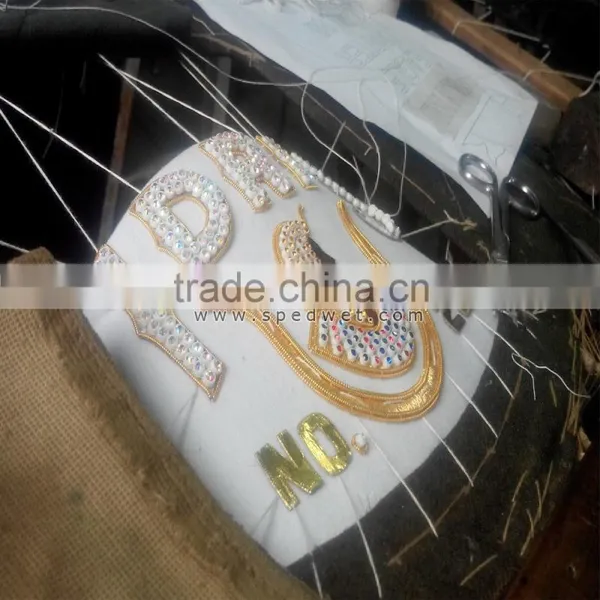 Embroidery Rhinestones Fez | Daughter of Isis White Fez Hat With Tassel | DOI Idris Temple 220 Bullion Embroidery Fez photo-2