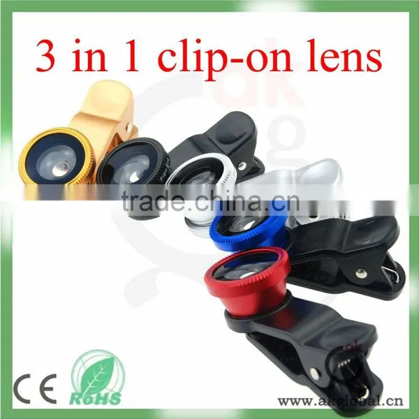 3 in 1 Clip-On 180 Degree Supreme Fisheye + 0.67X Wide Angle+ 10X Macro Lens For IPhone 6 photo-3