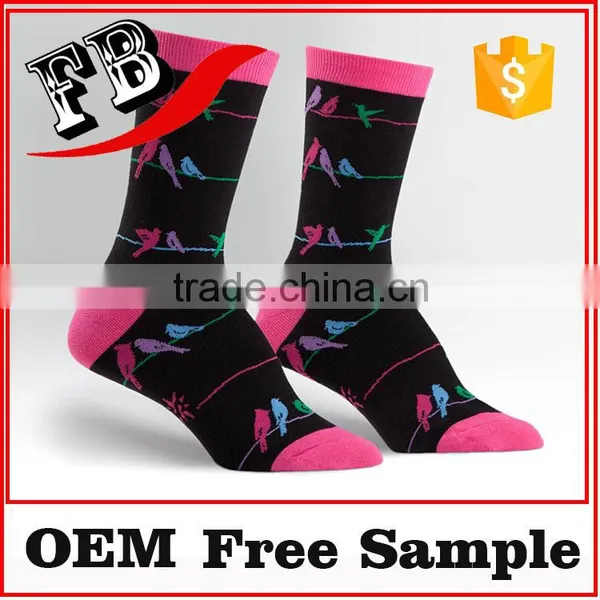 Sport Happy Socks Colorful Cotton Socks With Red Custom Thick Sock