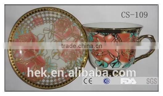 Promotional Ceramic Wholesale Colorful Cup and Saucer photo-3