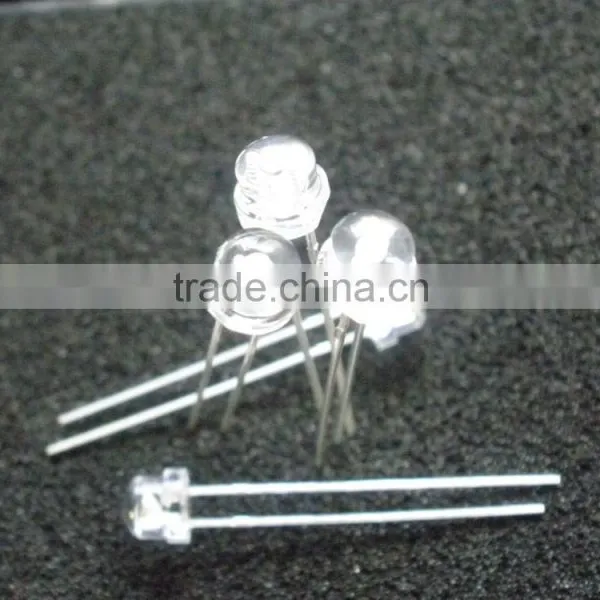 Static Pack Super Bright Water Clear 5mm White Strawhat LEDs With Flange photo-5