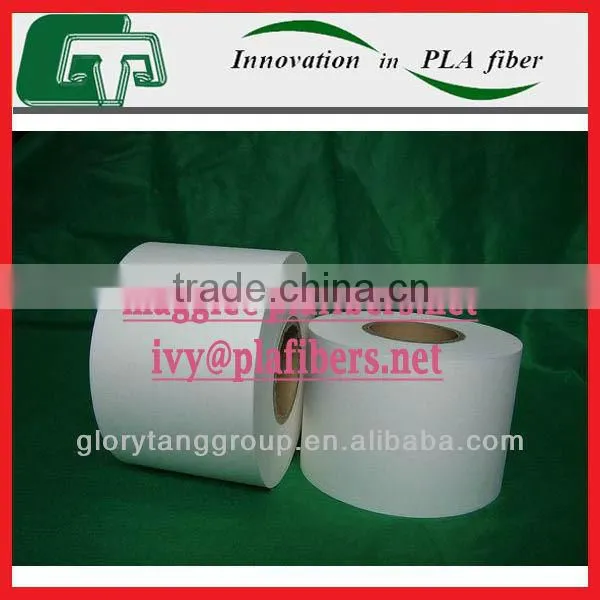 100% Biodegradable Pla Paper Made of Pla Short Cut Fiber, Biodegradable Pla Paper for Coffee Bag