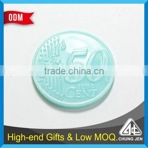 Best Selling Cheap Custom Blank Euro Supermarket Trolley Coin Plastic photo-2