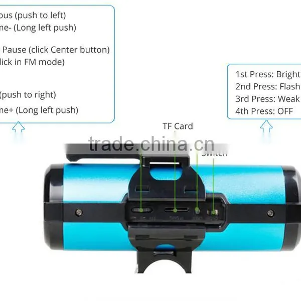 Bluetooth Speaker Flashlight Power Bank Flashlight Bike Headlight Bike Cycling photo-4