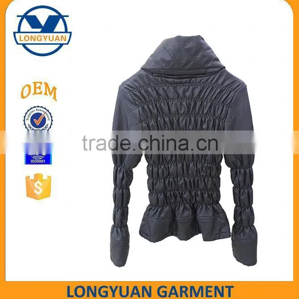 Slim Fit Custom Women Pu Leather Jacket New Style 2016 pu Jacket photo-2