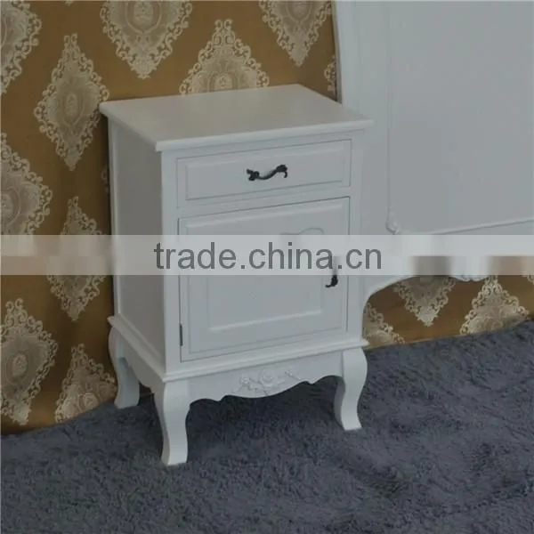 Shabby Chic White 1 Drawer Bedside Lamp Table Bedroom Side Table photo-6