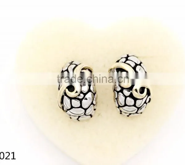 2016 New Fashion Wholesale Juyuan Double Color Plated Whole Sales Earrings photo-3