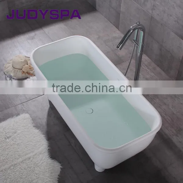 Solid Surface Stone Bathtub Freestanding With Foot YG9997 photo-2