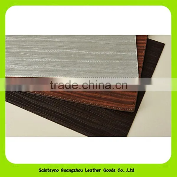 16020 Western Style Waterproof Resistant Top Quality Leather Food Dish/Coffee/Cup Mat Coaster photo-4