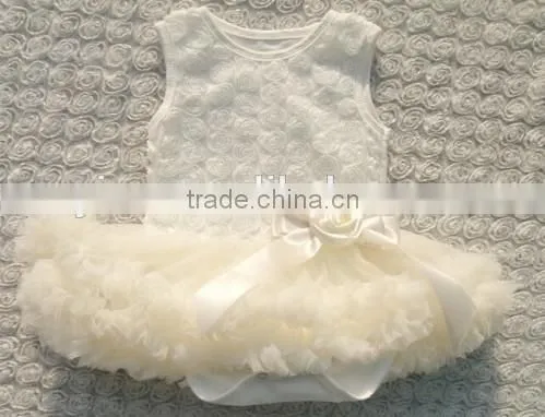 Pink Super Nice Summer Infant Dress Rose Flower Summer Infant Dress photo-2