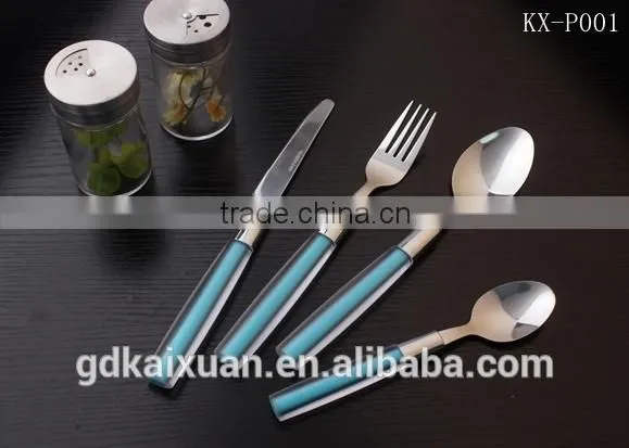 Factory Price Plastic Handle Stainless Steel Flatware Set, Tableware