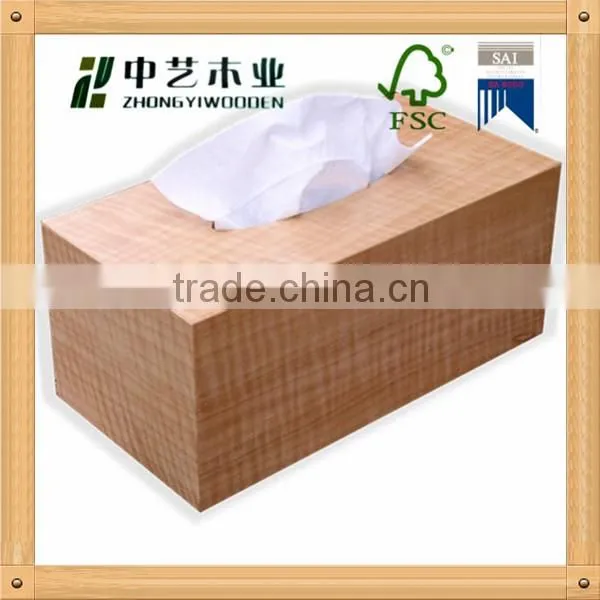 rectangle tissue box cover made from recycled wood