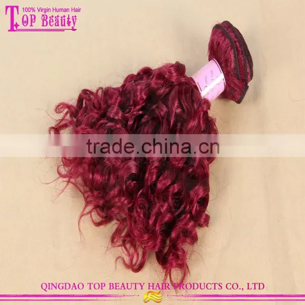 7A Grade Red Curly Indian Remy Hair Extensions Wholesale Popular Fashion Red Color Indian Remy Human Hair Weaving photo-2