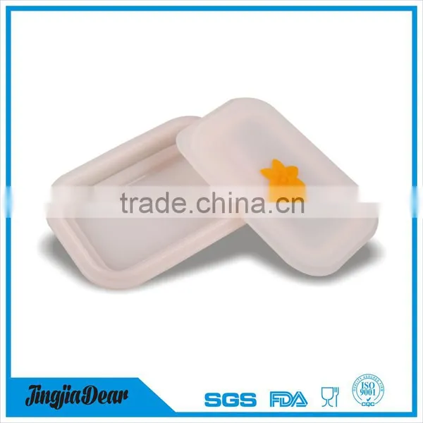 Space Saving Design Silicone Mess Tin Food Storage Lunch Box With Lid