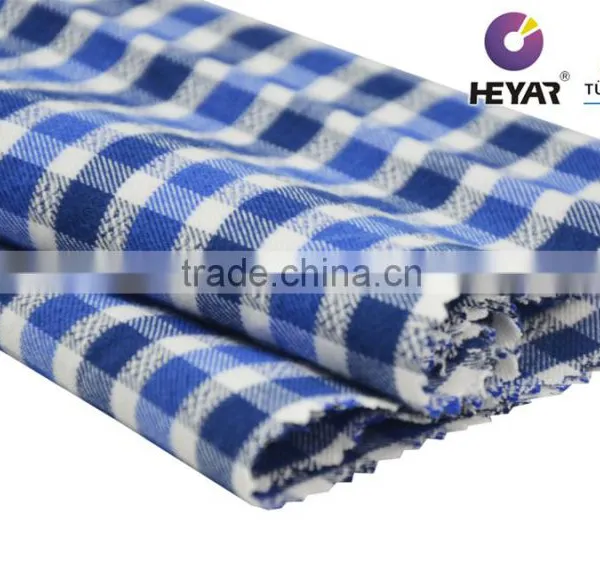 Blue Combo Tencel Cotton Check Shirt Cotton Flannel Fabric