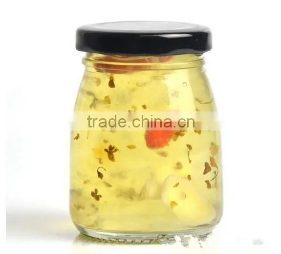 100ml Hot Glass Pudding Container Puddding Jar With Lug Cap